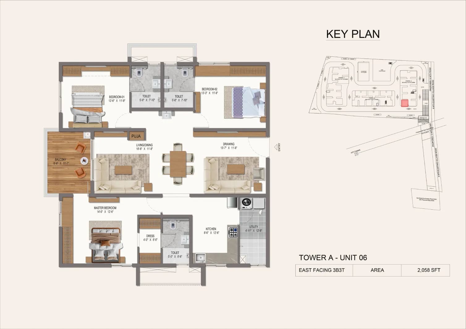 Tower A (3 BHK)