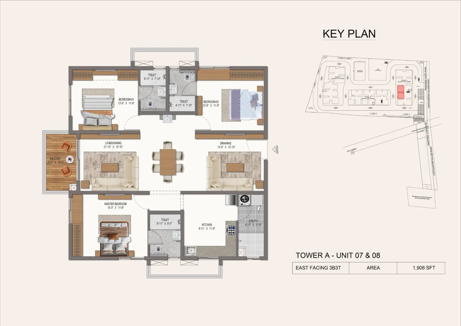 Tower A (3 BHK)
